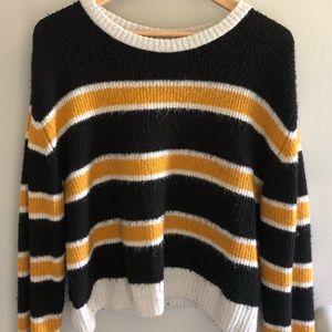 H&M cropped striped sweater